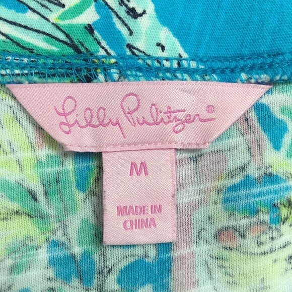 Lilly Pulitzer 24965 Mandy V Neck Jungle Toile Glam Tunic Shirt Size Medium - Picture 14 of 16